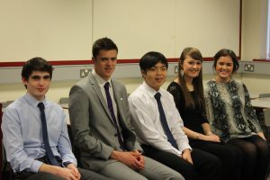 Smartly dressed interviewees: Mark Stewart, Calum Bain, Kenneth Mok, Ellen McLean and Kathryn Todd