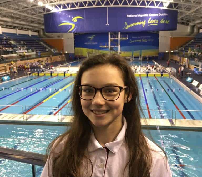 Emma competes in Irish Minor Schools Swimming Championship